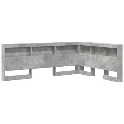 Testata contenitore Grigio cemento 150 cm Legno multistrato - Foto 1