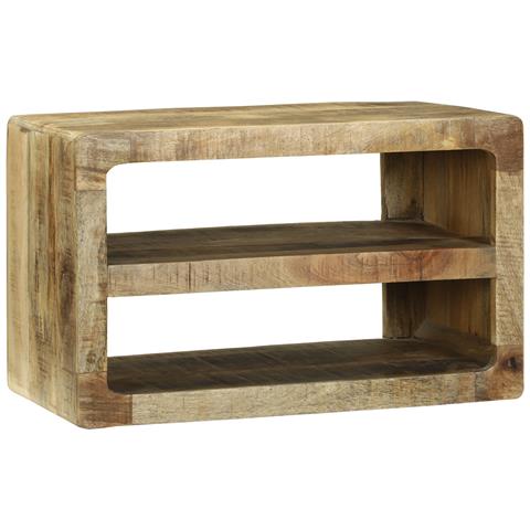 Mobile TV 60x32x36 cm Legno Massello Mango - Foto 2