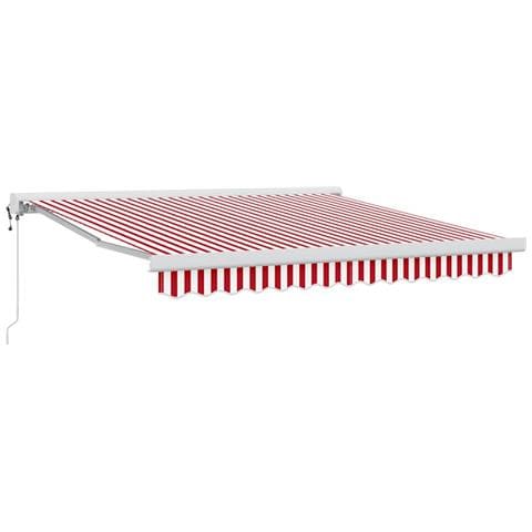 Tenda Retrattile Rosso e bianco 350 x 250 cm Tessuto, Metallo - Foto 1