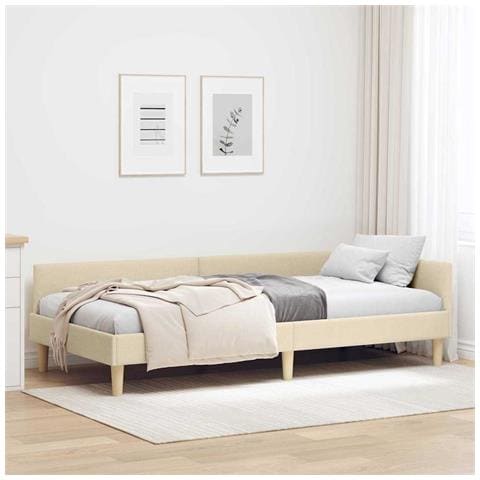 Struttura Letto Angolare Altro con testiera Crema 90 x 190 cm - Foto 2