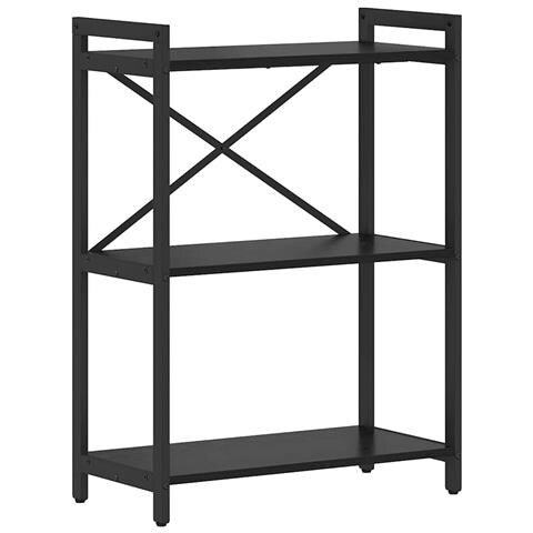 Libreria Rovere nero 60 x 30 x 83 cm Legno multistrato - Foto 1