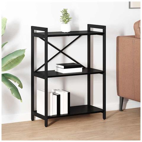 Libreria Rovere nero 60 x 30 x 83 cm Legno multistrato - Foto 2