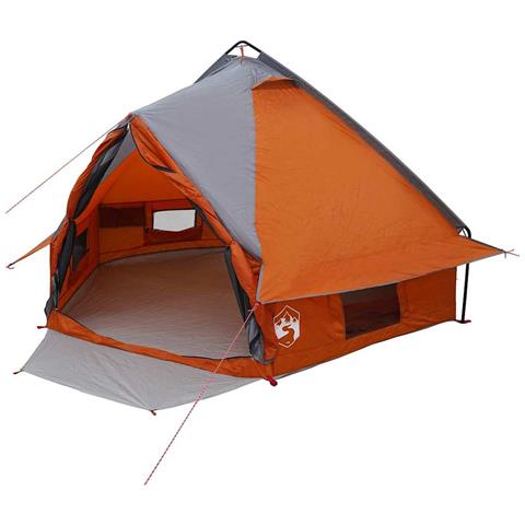 Tenda Teepee con tetto Grigio e arancione 490 x 410 x 210 cm - Foto 1