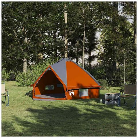 Tenda Teepee con tetto Grigio e arancione 490 x 410 x 210 cm - Foto 2