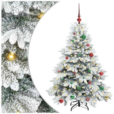 Albero di Natale artificiale con 150 LED Bianco 150 cm PE e PVC - Foto 1