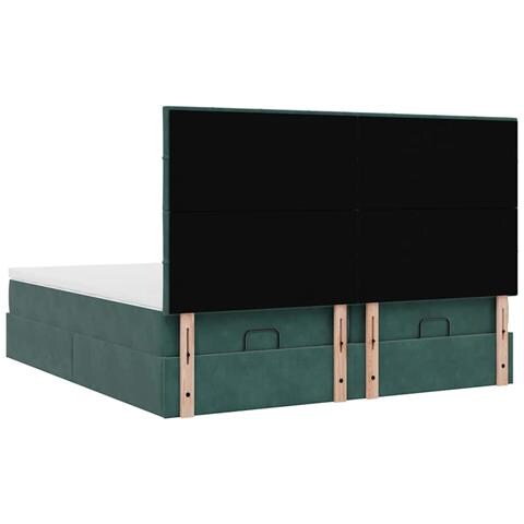 Struttura Letto Pouf con Materassi 160x200 cm Velluto - Foto 9