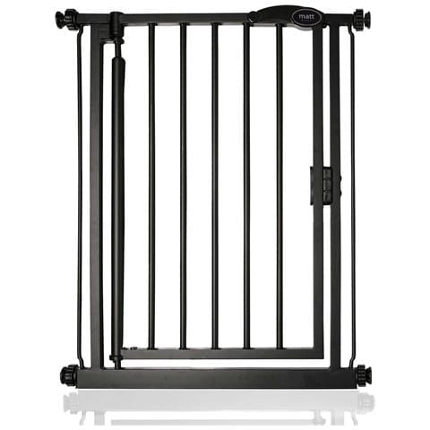 Safetots Cancelletto Per Scale A Pressione Con Chiusura Automatica, Extra Stretto, 61cm - 66,5cm, Nero Opaco - Foto 1