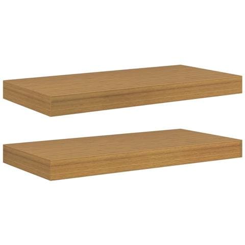 Scaffale da parete 2 pcs Beige 50 x 23 x 4 cm Legno multistrato - Foto 1