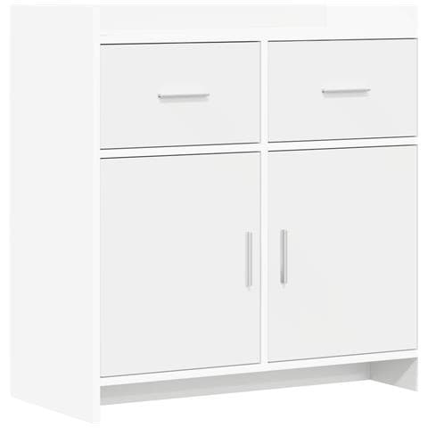 Credenza Bianco 75 x 36 x 80 cm Legno ingegnerizzato - Foto 1