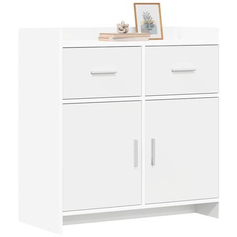 Credenza Bianco 75 x 36 x 80 cm Legno ingegnerizzato - Foto 2
