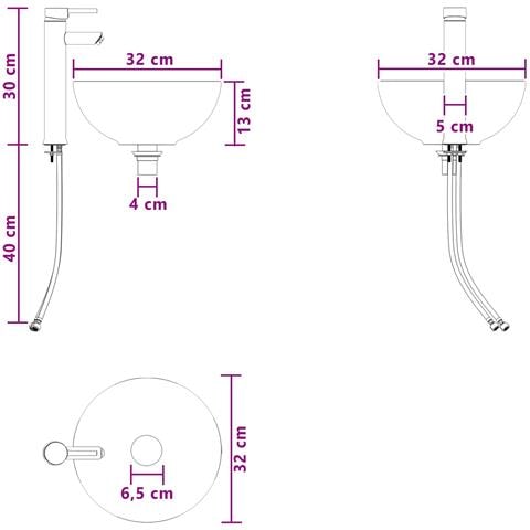 Mobile Lavabo da Parete Nero 49,5 x 35 x 63 cm - Foto 9