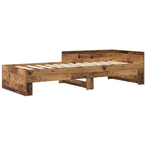 Struttura letto con testata Legno antico 80 x 200 cm - Foto 2