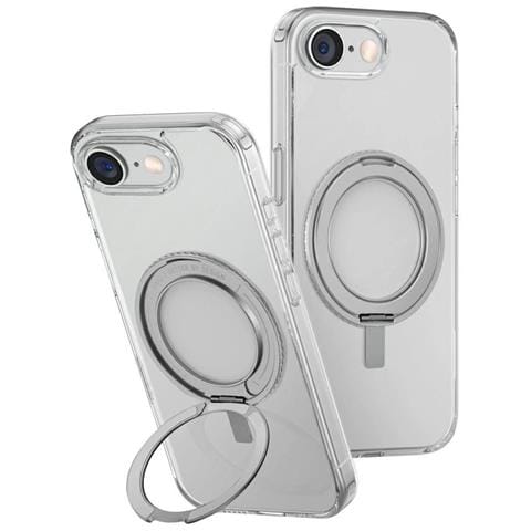 Uniq Swivix 360° Custodia Girevole Con Supporto Per Iphone 16e - Trasparente - Foto 1