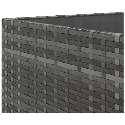 Set Divani da Giardino 6 pz con Cuscini in Polyrattan Grigio - Foto 9