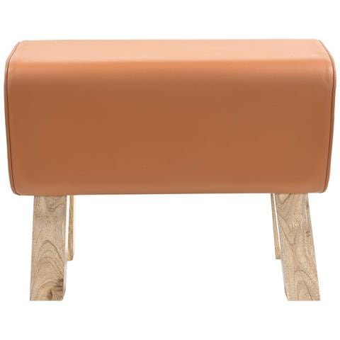 panca 60 x 30 x 45 cm Pelle Vera Marrone - Foto 2