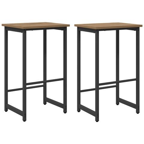 Sgabello da bar 2 pz Rovere Artigianale 40 x 32 x 74 cm - Foto 1