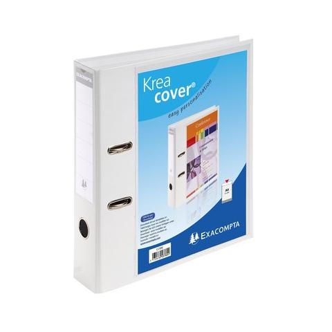 Raccoglitore a leva personalizzabile Kreacover® - Dorso 7 - 28x32 cm - bianco - Foto 1