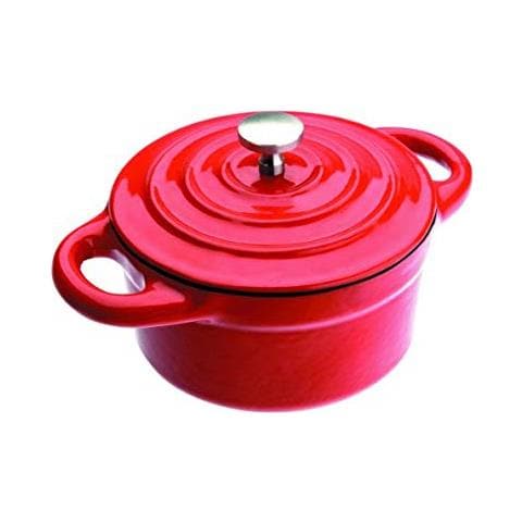 725910r - Mini Cocotte Rotonda, In Ghisa Smaltata, 10 Cm, Colore: Rosso - Foto 2