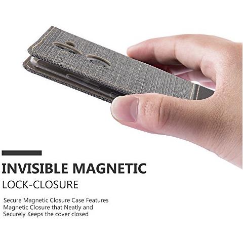 Custodia Compatibile Con Nokia 9 2018 In Grigio Nero - Coperchio Protettiva Con Chiusura Magnetica, Funzione Stand E Tasca Per Le Carte - Foto 2