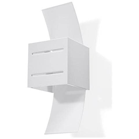 Novità! Applique Bianco Per Salotto E Corridoio - Alluminio - Sollux Loreto Sl. 0203 Lampada A Muro Loft Quadrata, Stile Moderno, A Luce Singola Led G-9 *** Lampade - I Prezzi Più Bassi Su Amazon! - Foto 1