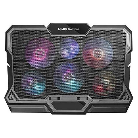 Mars Gaming Mnbc4, Pc Base, Hasta 17.3"", 6 Ventilatori, Rgb Flow, 2 X Usb 2.0 - Foto 3