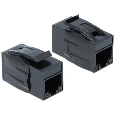 Modulo Keystone Jack Rj45> Jack Rj45 Cat. 6a Utp Nero - Foto 2