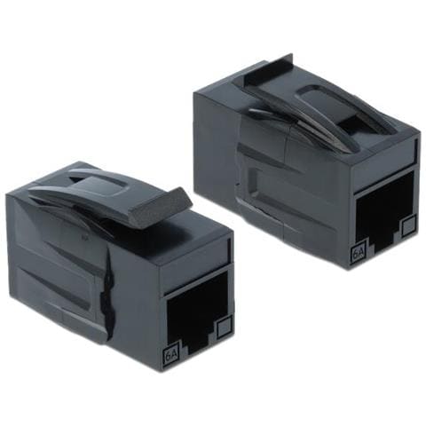 Modulo Keystone Jack Rj45> Jack Rj45 Cat. 6a Utp Nero - Foto 1
