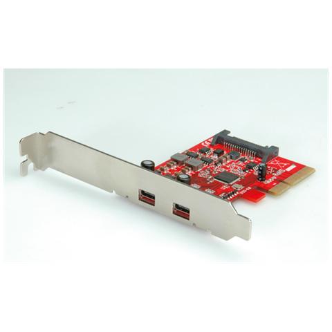 PCI-Express x4 Adapter, 2x Ports Type C USB3.1, USB 3.1 - Foto 2