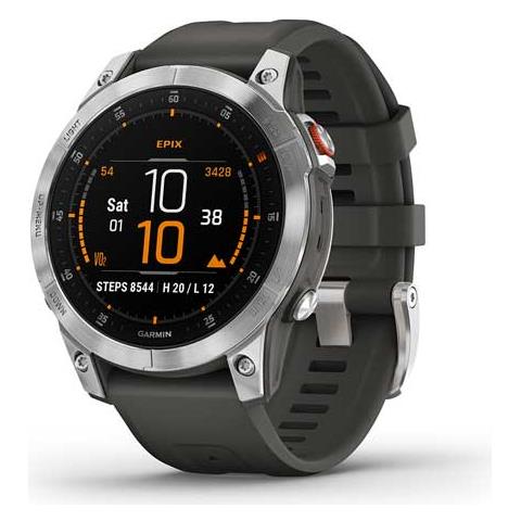 Smartwatch Epix Display 1.3" AMOLED 47 mm Digitale Touch screen Wi-Fi GPS Colore Argento - Foto 1