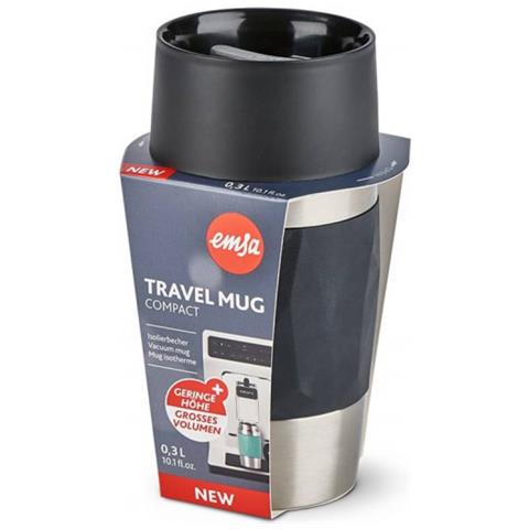 Travel Mug 0,3 Ml Nero Acciaio Inossidabile - Foto 2