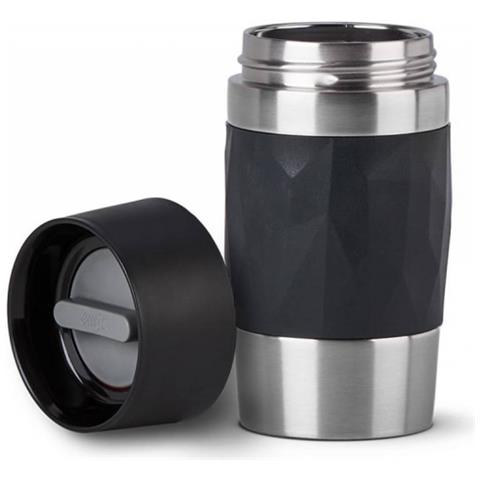 Travel Mug 0,3 Ml Nero Acciaio Inossidabile - Foto 3