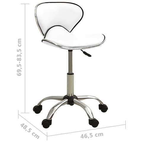 Sedia Da Ufficio Bianca In Similpelle - Foto 6