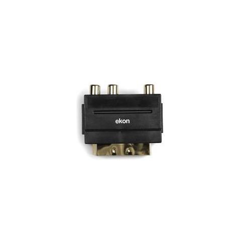 Ekon Adattatore Scart / 3 Rca + S-vhs - Foto 1