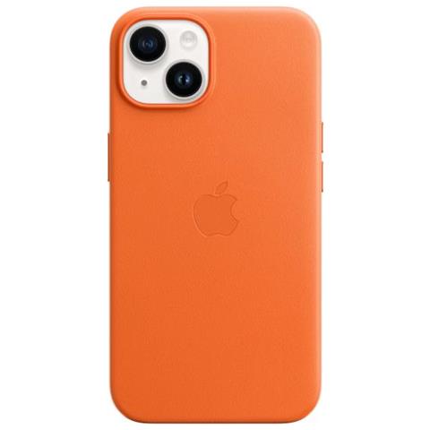 Custodia Iphone 14 In Pelle - Arancione - Foto 2