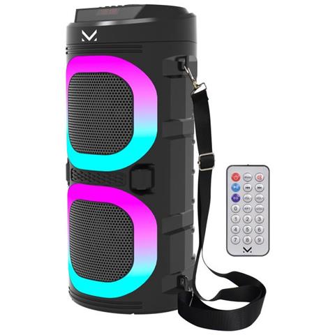 Fire 9 Sistema PA Indipendente con Tracolla Potenza 160 W Bluetooth con Microfono e Telecomando - Nero - Foto 1