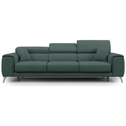 Fusion Divano 3 Sedute In Tessuto Smacchiabile T05 Verde - Foto 2