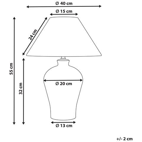 Lampada Da Tavolo Magros Porcellana Bianco /blu - Foto 2