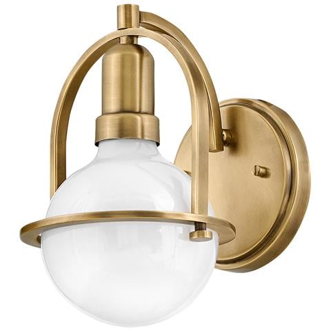 Applique Industrial Nordico Somerset Acciaio Ottone Antico 1 Luce E27 - Foto 1