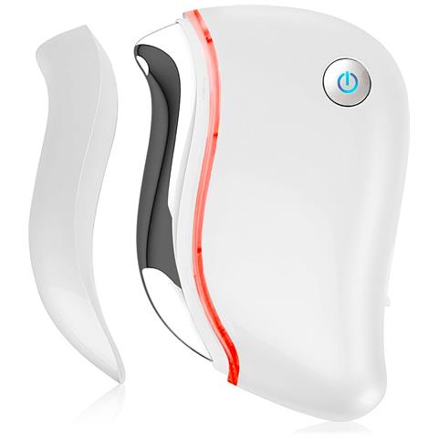 Strumento Gua Sha Elettrico Termico, Massaggiatore Viso Multifunzione 4 In 1, Viso, Doppio Mento, Risveglio Della Pelle, Trattamento Profondo - Bianco - Foto 1