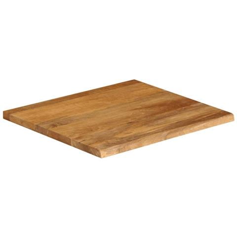 Piano Tavolo Bordi Vivi 60x60x2,5 Cm In Legno Massello Di Mango - Foto 2