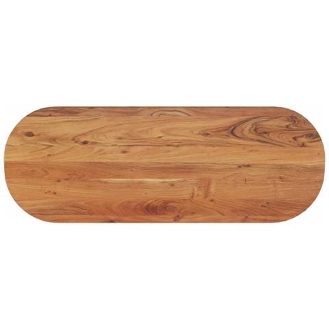 Piano Tavolo 110x40x2,5 Cm Ovale In Legno Massello Di Acacia - Foto 1