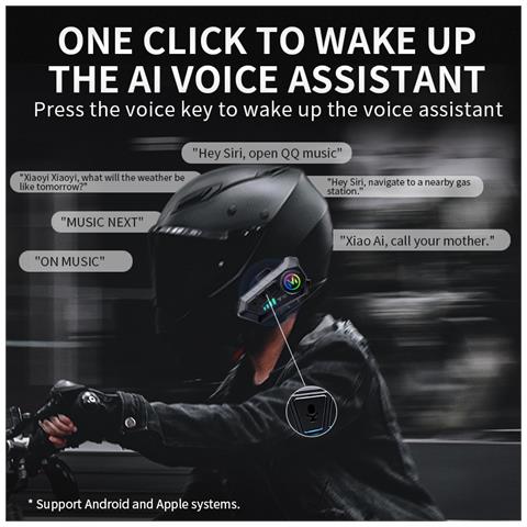 Auricolare Bluetooth Per Casco Con Microfono Morbido - Foto 7