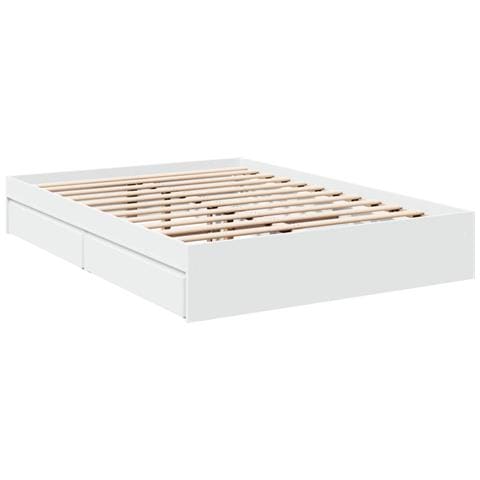 Giroletto con Cassetti Bianco 140x200 cm in Legno Multistrato - Foto 2