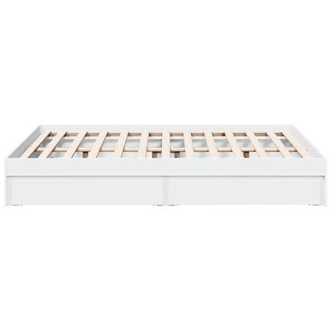 Giroletto con Cassetti Bianco 140x200 cm in Legno Multistrato - Foto 10