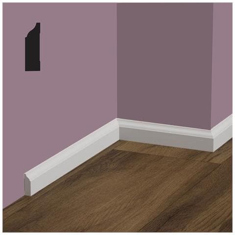 Bancale Da 184,80ml Di Battiscopa Firenze In Polimeri Feelingwood-hd 32x10mm - Bianco - Foto 1