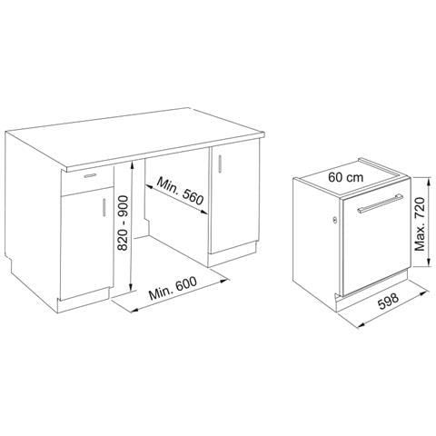 Lavastoviglie FDW 614E5P E da Incasso a Scomparsa Totale Classe E Capacità 14 Coperti - Foto 3