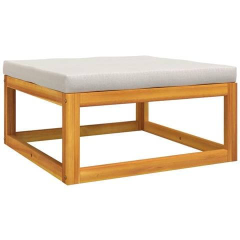 Set Salotto Giardino 8pz Cuscini Grigio Chiaro Legno Massello - Foto 10