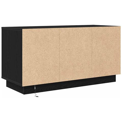 Mobile Porta TV con Luci LED Rovere Nero 100x41x50 cm - Foto 2