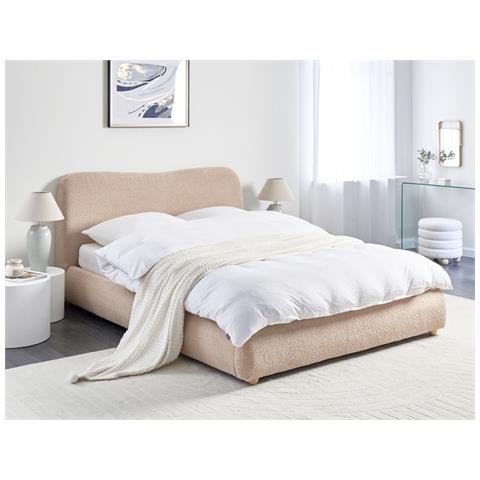 Letto Contenitore Bouclé Blagnac 160 X 200 Cm Beige - Foto 1