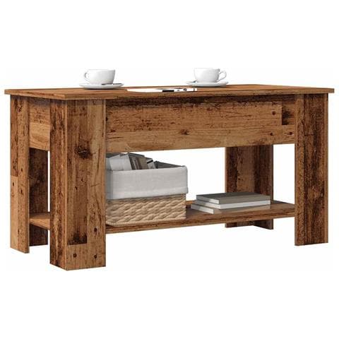 Tavolino Da Salotto Legno Vecchio 101x49x52 Cm In Truciolato - Foto 1